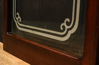 Width 570mm Height 1527mm Simple pattern retro taste medium-sized all-glass door F6539 Stock 1 piece