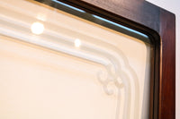 Width 570mm Height 1527mm Simple pattern retro taste medium-sized all-glass door F6539 Stock 1 piece