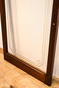 Width 570mm Height 1527mm Simple pattern retro taste medium-sized all-glass door F6539 Stock 1 piece