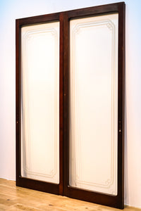 Width 570mm Height 1527mm Simple pattern retro taste medium-sized all-glass door F6539 Stock 1 piece