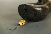 素敵な杢目が浮かぶ味わいある墨壺 DB5491abc 在庫( c:1 )個