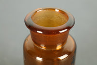 可愛らしいサイズの茶色のガラス瓶 Da5576k