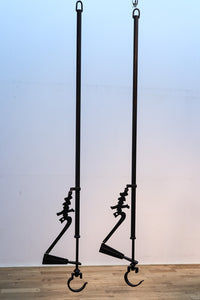 寿の文字が入った縁起の良い鉄製の自在鉤 DB7646 在庫1個