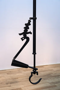 寿の文字が入った縁起の良い鉄製の自在鉤 DB7646 在庫1個