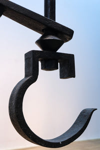 寿の文字が入った縁起の良い鉄製の自在鉤 DB7646 在庫1個