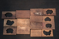 様々な花木と葉模様の上品な蓋付き菓子型 DB5882a-g 在庫(a:1 b:1 c:1 d:1 e:1 f:1 g:1)個