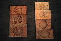 文字入りの型やシンプルな型の模様を揃えた蓋付き菓子型 DB5883a-g 在庫(a:1 b:1 c:1 d:1 e:1 f:1 g:1)個