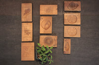 四角い型に味わいある様々な模様の菓子型 DB2483cfghij 在庫6個