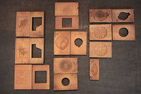 四角い型に味わいある様々な模様の菓子型 DB2483cfghij 在庫6個