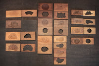 食物などを個性的に描いた菓子型 DB2481a-o 在庫(e:1 f:1)個