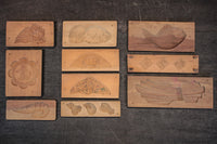 丁寧に絵柄を彫って作られた菓子型 DB2474bdfi 在庫4個