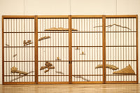 大型サイズ!!心地よい風景を描いた書院セット E8438 在庫4枚1組