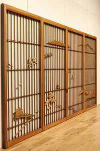 大型サイズ!!心地よい風景を描いた書院セット E8438 在庫4枚1組