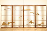 大型サイズ!!心地よい風景を描いた書院セット E8438 在庫4枚1組