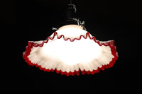 A gorgeously red-rimged ruffled ruffle is mesmerizing denkasa DB7958