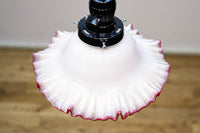 A gorgeously red-rimged ruffled ruffle is mesmerizing denkasa DB7958