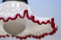 A gorgeously red-rimged ruffled ruffle is mesmerizing denkasa DB7958