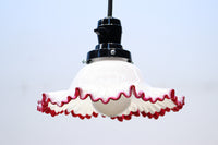 A gorgeously red-rimged ruffled ruffle is mesmerizing denkasa DB7958