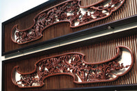 Rare! Carved wooden panel above paper sliding door E6798ab stock (a: where I spread beautiful Hanaki all over in a modern silhouette 0 b: 1)枚