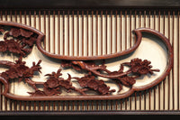 Rare! Carved wooden panel above paper sliding door E6798ab stock (a: where I spread beautiful Hanaki all over in a modern silhouette 0 b: 1)枚