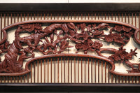 Rare! Carved wooden panel above paper sliding door E6798ab stock (a: where I spread beautiful Hanaki all over in a modern silhouette 0 b: 1)枚