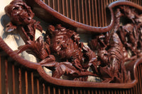 Rare! Carved wooden panel above paper sliding door E6798ab stock (a: where I spread beautiful Hanaki all over in a modern silhouette 0 b: 1)枚