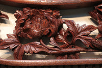 Rare! Carved wooden panel above paper sliding door E6798ab stock (a: where I spread beautiful Hanaki all over in a modern silhouette 0 b: 1)枚