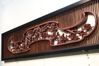 Rare! Carved wooden panel above paper sliding door E6798ab stock (a: where I spread beautiful Hanaki all over in a modern silhouette 0 b: 1)枚