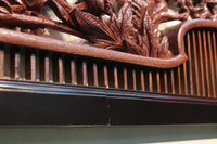 Rare! Carved wooden panel above paper sliding door E6798ab stock (a: where I spread beautiful Hanaki all over in a modern silhouette 0 b: 1)枚