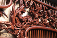 Rare! Carved wooden panel above paper sliding door E6798ab stock (a: where I spread beautiful Hanaki all over in a modern silhouette 0 b: 1)枚