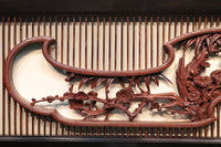 Rare! Carved wooden panel above paper sliding door E6798ab stock (a: where I spread beautiful Hanaki all over in a modern silhouette 0 b: 1)枚