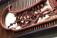 Rare! Carved wooden panel above paper sliding door E6798ab stock (a: where I spread beautiful Hanaki all over in a modern silhouette 0 b: 1)枚