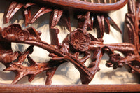 Rare! Carved wooden panel above paper sliding door E6798ab stock (a: where I spread beautiful Hanaki all over in a modern silhouette 0 b: 1)枚