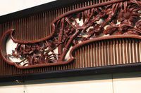 Rare! Carved wooden panel above paper sliding door E6798ab stock (a: where I spread beautiful Hanaki all over in a modern silhouette 0 b: 1)枚