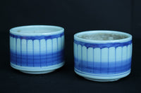 淡いコントラストの陶器製火入れ Da8008b 在庫1個