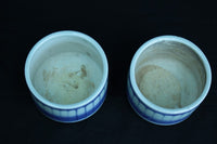 淡いコントラストの陶器製火入れ Da8008b 在庫1個