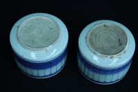 淡いコントラストの陶器製火入れ Da8008b 在庫1個