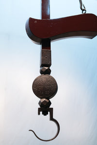 珍品!! 全体を朱漆で彩る華やかな自在鉤 DB2653