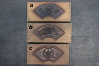 Dated DB8133abc Inventory (a: 1 b: 1 c: 1 b: 1 c: 1)) with the patterns and scenery painted on the fan's windows.