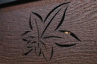 紅葉と香図の楚々としたさり気なさが上品な欄間 E6878b 在庫1枚