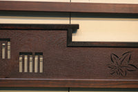 紅葉と香図の楚々としたさり気なさが上品な欄間 E6878b 在庫1枚