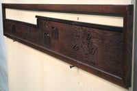 紅葉と香図の楚々としたさり気なさが上品な欄間 E6878b 在庫1枚