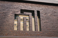 紅葉と香図の楚々としたさり気なさが上品な欄間 E6878b 在庫1枚