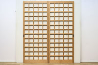 幅717ミリ,675ミリ 正方形の升目で凛々しい全面升格子戸 F7149ab 在庫(a:0 b:2)枚
