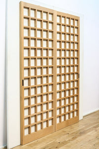 幅717ミリ,675ミリ 正方形の升目で凛々しい全面升格子戸 F7149ab 在庫(a:0 b:2)枚