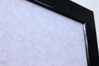 黒枠に木地色の縦繁が映えるガラス入り欄間 E8603 在庫1枚