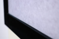 黒枠に木地色の縦繁が映えるガラス入り欄間 E8603 在庫1枚