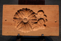 花や葉っぱで華やいだ趣きある蓋付きの菓子型 DB6852a-e 在庫(e:1)個