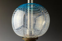 Round blue edge scraped rare color oil pot stand lamp Z-A