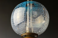 Round blue edge scraped rare color oil pot stand lamp Z-A